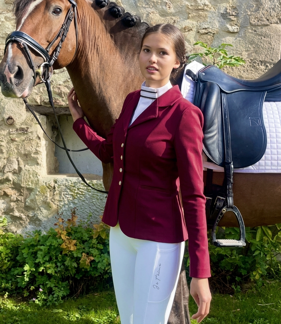 Une création à votre image — veste bordeaux Lamantia Couture